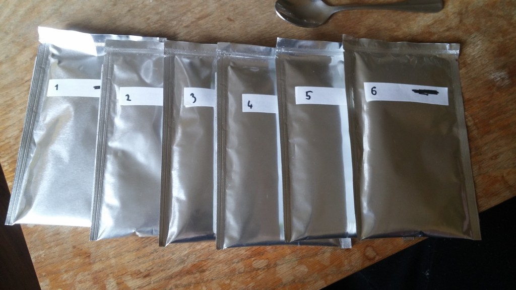 Numbered samples